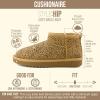 image:imageCUSHIONAIRE Hip3 Genuine Suede Leather Ankle Boots for Women  Pull On Cozy Faux Fur Boots Womens Shoes with Comfortable Memory FoamCheetah Genuine Suede