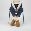 image:imageCUSHIONAIRE Hip3 Genuine Suede Leather Ankle Boots for Women  Pull On Cozy Faux Fur Boots Womens Shoes with Comfortable Memory FoamChestnut Leaf Genuine Suede
