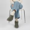 image:imageCUSHIONAIRE Hip3 Genuine Suede Leather Ankle Boots for Women  Pull On Cozy Faux Fur Boots Womens Shoes with Comfortable Memory FoamGray Steel Genuine Suede