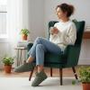 image:imageCUSHIONAIRE Hip3 Genuine Suede Leather Ankle Boots for Women  Pull On Cozy Faux Fur Boots Womens Shoes with Comfortable Memory FoamGrey Genuine Suede
