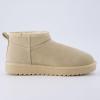 image:imageCUSHIONAIRE Hip3 Genuine Suede Leather Ankle Boots for Women  Pull On Cozy Faux Fur Boots Womens Shoes with Comfortable Memory FoamSand Genuine Suede