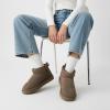 image:imageCUSHIONAIRE Hip3 Genuine Suede Leather Ankle Boots for Women  Pull On Cozy Faux Fur Boots Womens Shoes with Comfortable Memory FoamTaupe Earth Genuine Suede