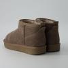 image:imageCUSHIONAIRE Hip3 Genuine Suede Leather Ankle Boots for Women  Pull On Cozy Faux Fur Boots Womens Shoes with Comfortable Memory FoamTaupe Earth Genuine Suede