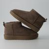 image:imageCUSHIONAIRE Hip3 Genuine Suede Leather Ankle Boots for Women  Pull On Cozy Faux Fur Boots Womens Shoes with Comfortable Memory FoamTaupe Earth Genuine Suede