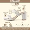 image:imageCUSHIONAIRE Irine Chunky Heels for Women Braided Block Heel Sandals with Square Toe and Memory FoamCream