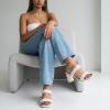 image:imageCUSHIONAIRE Irine Chunky Heels for Women Braided Block Heel Sandals with Square Toe and Memory FoamCream