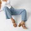 image:imageCUSHIONAIRE Irine Chunky Heels for Women Braided Block Heel Sandals with Square Toe and Memory FoamTan