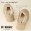 image:imageCUSHIONAIRE Kabuki Platform Boots Genuine Suede Fuzzy Mule Slippers for Women with Memory Foam  IndoorOutdoor Womens Slippers  Wide Widths AvailableBiscuit Suede