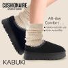 image:imageCUSHIONAIRE Kabuki Platform Boots Genuine Suede Fuzzy Mule Slippers for Women with Memory Foam  IndoorOutdoor Womens Slippers  Wide Widths AvailableBlack Suede