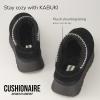 image:imageCUSHIONAIRE Kabuki Platform Boots Genuine Suede Fuzzy Mule Slippers for Women with Memory Foam  IndoorOutdoor Womens Slippers  Wide Widths AvailableBlack Suede