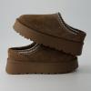 image:imageCUSHIONAIRE Kabuki Platform Boots Genuine Suede Fuzzy Mule Slippers for Women with Memory Foam  IndoorOutdoor Womens Slippers  Wide Widths AvailableBrown