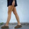 image:imageCUSHIONAIRE Kabuki Platform Boots Genuine Suede Fuzzy Mule Slippers for Women with Memory Foam  IndoorOutdoor Womens Slippers  Wide Widths AvailableMoss