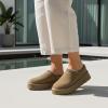 image:imageCUSHIONAIRE Kabuki Platform Boots Genuine Suede Fuzzy Mule Slippers for Women with Memory Foam  IndoorOutdoor Womens Slippers  Wide Widths AvailableMoss