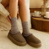 image:imageCUSHIONAIRE Kabuki Platform Boots Genuine Suede Fuzzy Mule Slippers for Women with Memory Foam  IndoorOutdoor Womens Slippers  Wide Widths AvailableTaupe Suede
