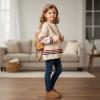 image:imageCUSHIONAIRE Keto Genuine Suede Leather Kids Slippers for Boys and Girls  Cozy SlipOn Mule House Shoes with Faux Fur Lining Cushioned Memory Foam ComfortChestnut