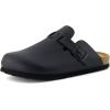 image:imageCUSHIONAIRE Kids Hana Cork footbed clog with Genuine Leather upper Faux Fur lining and ComfortBlack