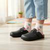 image:imageCUSHIONAIRE Kids Hana Cork footbed clog with Genuine Leather upper Faux Fur lining and ComfortBlack