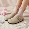 image:imageCUSHIONAIRE Kids Hana Cork footbed clog with Genuine Leather upper Faux Fur lining and ComfortStone Nubuck