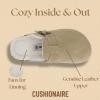 image:imageCUSHIONAIRE Kids Hana Cork footbed clog with Genuine Leather upper Faux Fur lining and ComfortTaupe