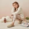 image:imageCUSHIONAIRE Kids Hana Cork footbed clog with Genuine Leather upper Faux Fur lining and ComfortTaupe