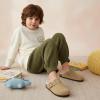 image:imageCUSHIONAIRE Kids Hana Cork footbed clog with Genuine Leather upper Faux Fur lining and ComfortTaupe