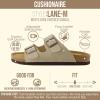 image:imageCUSHIONAIRE Lane Cork Footbed Mens Sandals Adjustable Buckle Comfort Slides for Men Genuine Leather Insole Summer Sandals Men FootwearStone Nubuck