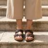 image:imageCUSHIONAIRE Lane Cork Footbed Sandals for Women  Comfortable Double Buckle SlipOn with Genuine Suede Footbed amp Arch Support Slides for Women FootwearBrown Nappa