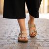 image:imageCUSHIONAIRE Lane Cork Footbed Sandals for Women  Comfortable Double Buckle SlipOn with Genuine Suede Footbed amp Arch Support Slides for Women FootwearStone