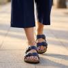 image:imageCUSHIONAIRE Lane Cork Footbed Sandals for Women  Comfortable Double Buckle SlipOn with Genuine Suede Footbed amp Arch Support Slides for Women FootwearNavy Nappa
