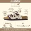 image:imageCUSHIONAIRE Lane Cork Footbed Sandals for Women  Comfortable Double Buckle SlipOn with Genuine Suede Footbed amp Arch Support Slides for Women FootwearBrown Cow