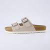 image:imageCUSHIONAIRE Lane Cork Footbed Sandals for Women  Comfortable Double Buckle SlipOn with Genuine Suede Footbed amp Arch Support Slides for Women FootwearStone Vegan Suede