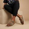 image:imageCUSHIONAIRE Lane Cork Footbed Sandals for Women  Comfortable Double Buckle SlipOn with Genuine Suede Footbed amp Arch Support Slides for Women FootwearLeopard