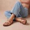 image:imageCUSHIONAIRE Lane Cork Footbed Sandals for Women  Comfortable Double Buckle SlipOn with Genuine Suede Footbed amp Arch Support Slides for Women FootwearGold Rose