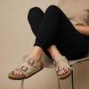 image:imageCUSHIONAIRE Lane Cork Footbed Sandals for Women  Comfortable Double Buckle SlipOn with Genuine Suede Footbed amp Arch Support Slides for Women FootwearStone