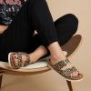 image:imageCUSHIONAIRE Lane Cork Footbed Sandals for Women  Comfortable Double Buckle SlipOn with Genuine Suede Footbed amp Arch Support Slides for Women FootwearLeopard