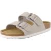 image:imageCUSHIONAIRE Lane Cork Footbed Sandals for Women  Comfortable Double Buckle SlipOn with Genuine Suede Footbed amp Arch Support Slides for Women FootwearStone Vegan Suede