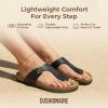 image:imageCUSHIONAIRE Leah Thong Womens Sandals  Cork Footbed Flip Flops for Women with Memory Foam and Adjustable Buckle StrapBlack Nappa