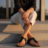image:imageCUSHIONAIRE Leah Thong Womens Sandals  Cork Footbed Flip Flops for Women with Memory Foam and Adjustable Buckle StrapBlack Oily
