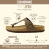 image:imageCUSHIONAIRE Leah Thong Womens Sandals  Cork Footbed Flip Flops for Women with Memory Foam and Adjustable Buckle StrapBrown