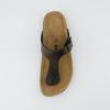 image:imageCUSHIONAIRE Leah Thong Womens Sandals  Cork Footbed Flip Flops for Women with Memory Foam and Adjustable Buckle StrapBrown Oily