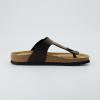 image:imageCUSHIONAIRE Leah Thong Womens Sandals  Cork Footbed Flip Flops for Women with Memory Foam and Adjustable Buckle StrapBrown Oily