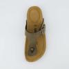 image:imageCUSHIONAIRE Leah Thong Womens Sandals  Cork Footbed Flip Flops for Women with Memory Foam and Adjustable Buckle StrapBrown Rugged