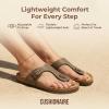 image:imageCUSHIONAIRE Leah Thong Womens Sandals  Cork Footbed Flip Flops for Women with Memory Foam and Adjustable Buckle StrapBrown Rugged