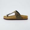 image:imageCUSHIONAIRE Leah Thong Womens Sandals  Cork Footbed Flip Flops for Women with Memory Foam and Adjustable Buckle StrapBrown Rugged