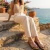 image:imageCUSHIONAIRE Leah Thong Womens Sandals  Cork Footbed Flip Flops for Women with Memory Foam and Adjustable Buckle StrapGold