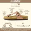 image:imageCUSHIONAIRE Leah Thong Womens Sandals  Cork Footbed Flip Flops for Women with Memory Foam and Adjustable Buckle StrapGold