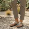 image:imageCUSHIONAIRE Leah Thong Womens Sandals  Cork Footbed Flip Flops for Women with Memory Foam and Adjustable Buckle StrapStone