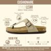 image:imageCUSHIONAIRE Leah Thong Womens Sandals  Cork Footbed Flip Flops for Women with Memory Foam and Adjustable Buckle StrapStone