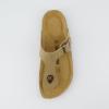 image:imageCUSHIONAIRE Leah Thong Womens Sandals  Cork Footbed Flip Flops for Women with Memory Foam and Adjustable Buckle StrapTaupe