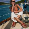image:imageCUSHIONAIRE Leah Thong Womens Sandals  Cork Footbed Flip Flops for Women with Memory Foam and Adjustable Buckle StrapWhiskey